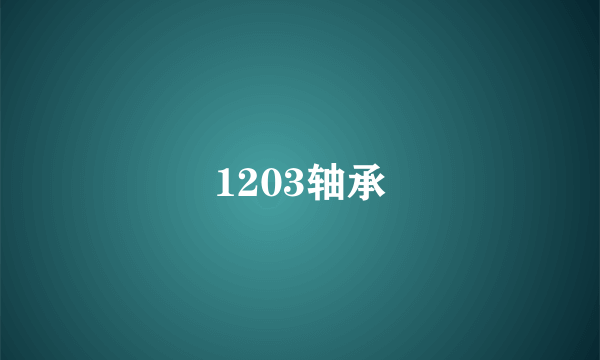 1203轴承