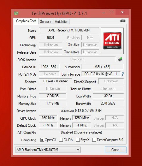 AMD Radeon HD 8970M