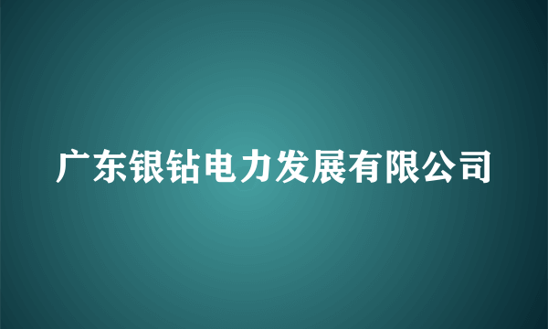 广东银钻电力发展有限公司