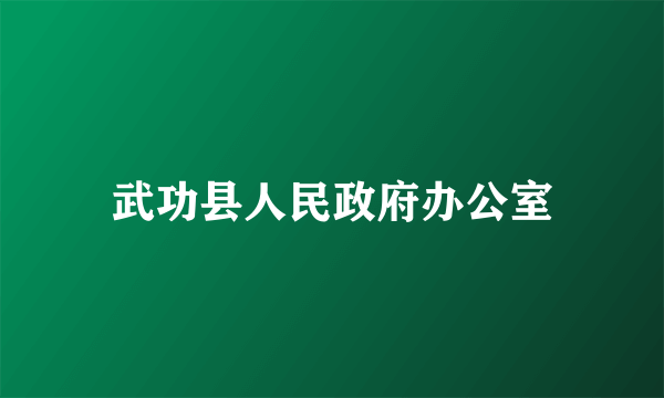 武功县人民政府办公室