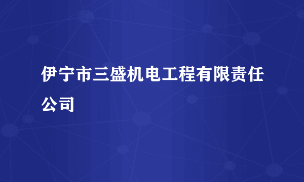 伊宁市三盛机电工程有限责任公司