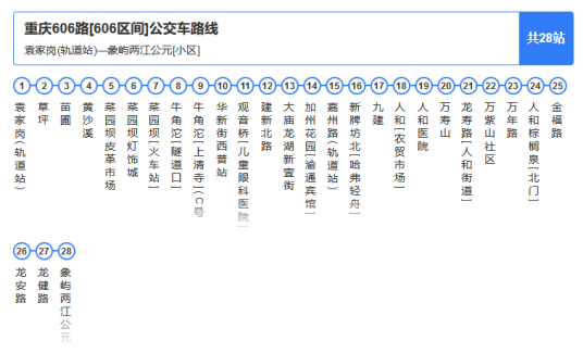 重庆公交606路