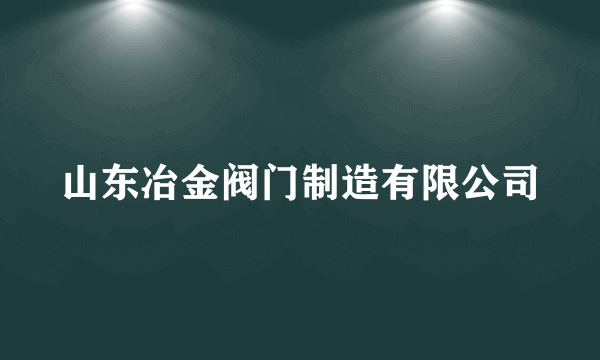 山东冶金阀门制造有限公司