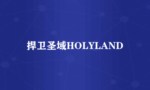 捍卫圣域HOLYLAND