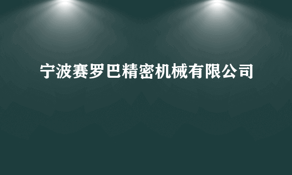 宁波赛罗巴精密机械有限公司