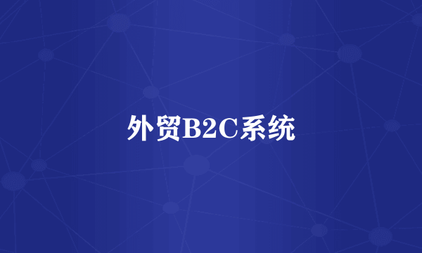 什么是外贸B2C系统