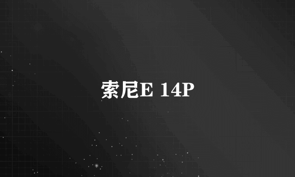 索尼E 14P