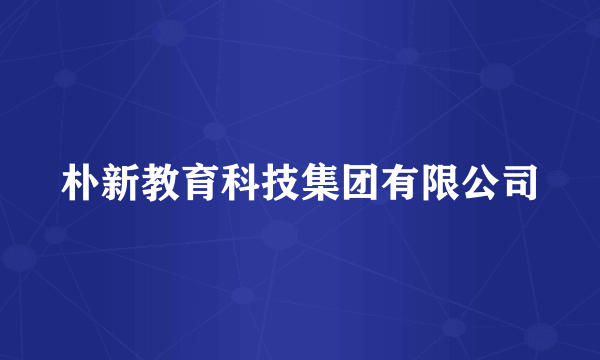 什么是朴新教育科技集团有限公司