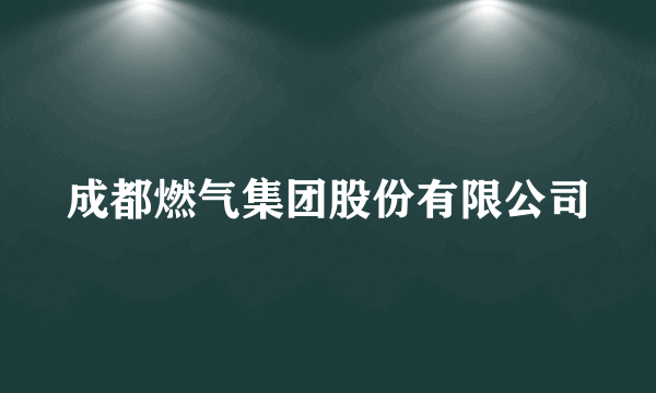 成都燃气集团股份有限公司