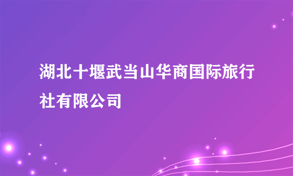 湖北十堰武当山华商国际旅行社有限公司