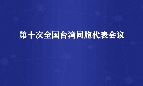 第十次全国台湾同胞代表会议