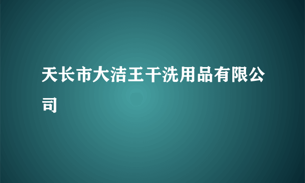 天长市大洁王干洗用品有限公司