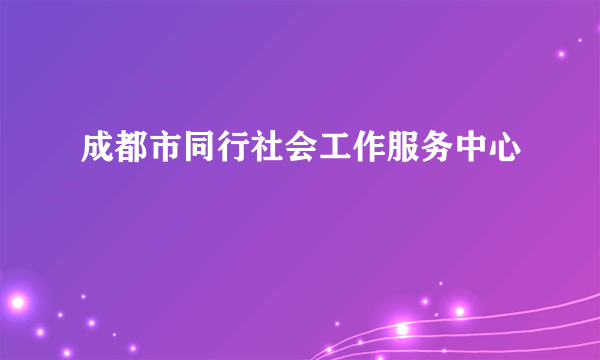 成都市同行社会工作服务中心