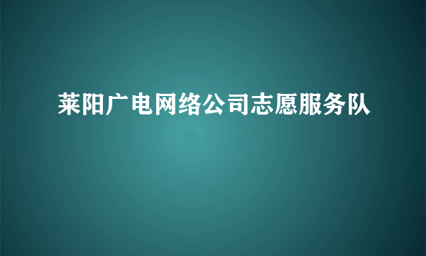 莱阳广电网络公司志愿服务队