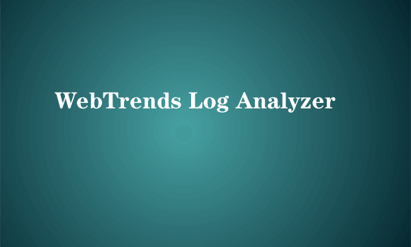 WebTrends Log Analyzer