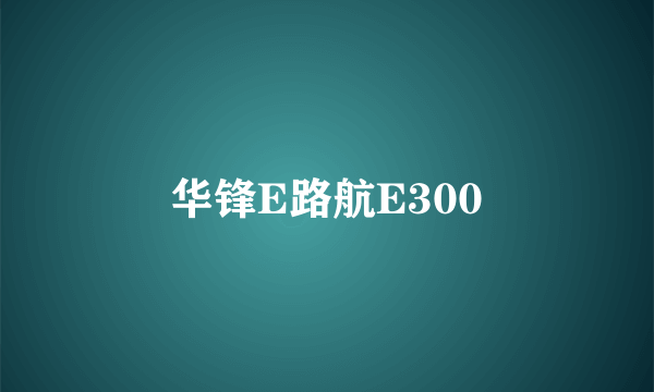 什么是华锋E路航E300