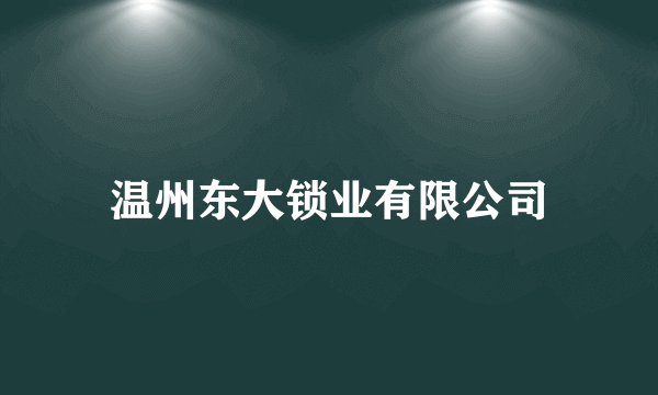 温州东大锁业有限公司