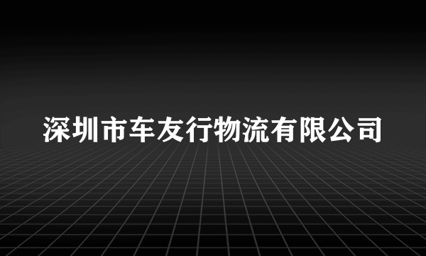 深圳市车友行物流有限公司