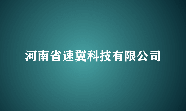 河南省速翼科技有限公司