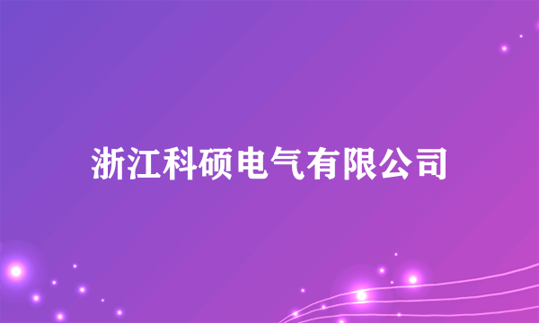 浙江科硕电气有限公司