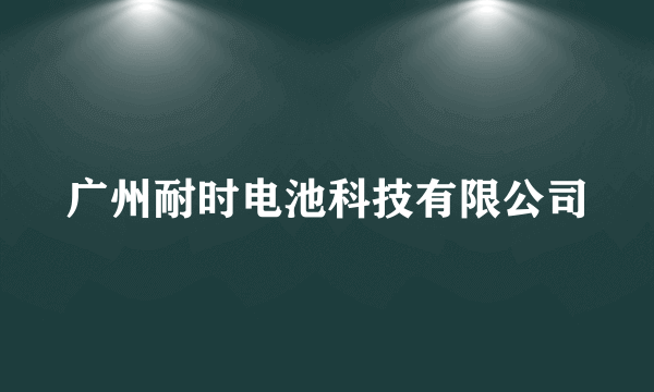 广州耐时电池科技有限公司