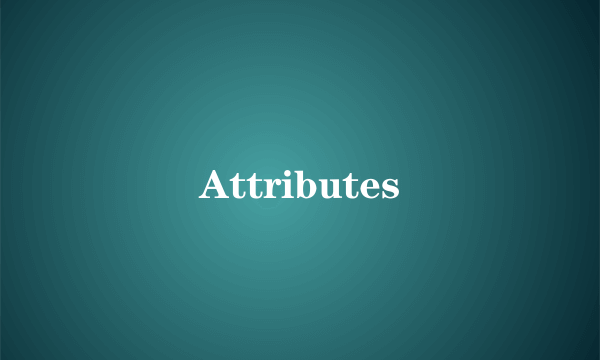 什么是Attributes