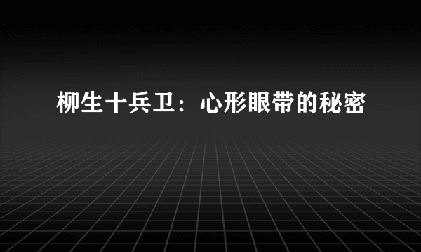 什么是柳生十兵卫：心形眼带的秘密