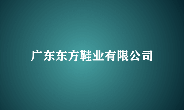 广东东方鞋业有限公司