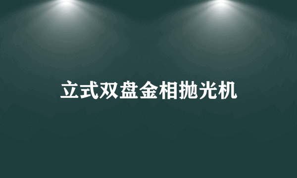 立式双盘金相抛光机