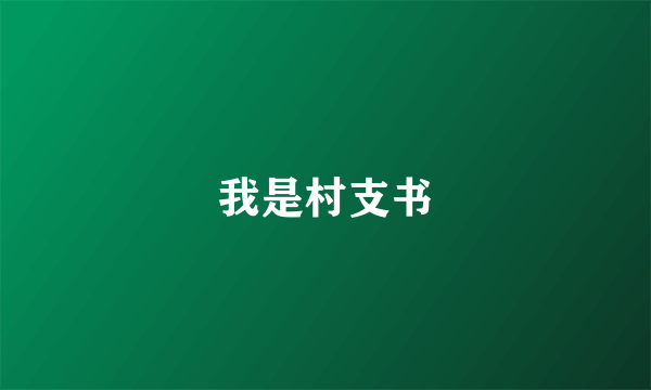 我是村支书