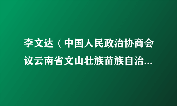 什么是李文达（中国人民政治协商会议云南省文山壮族苗族自治州富宁县第十一届委员会委员）