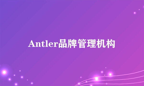 Antler品牌管理机构