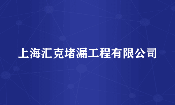 上海汇克堵漏工程有限公司