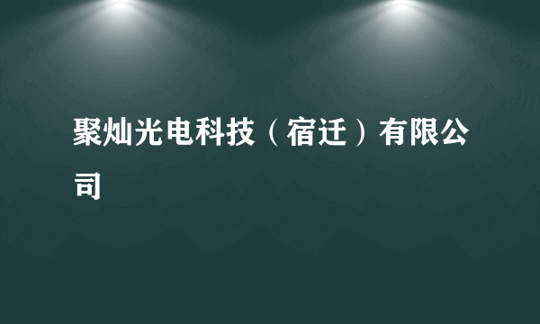 聚灿光电科技（宿迁）有限公司