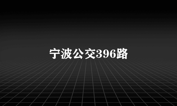 宁波公交396路