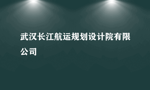 武汉长江航运规划设计院有限公司