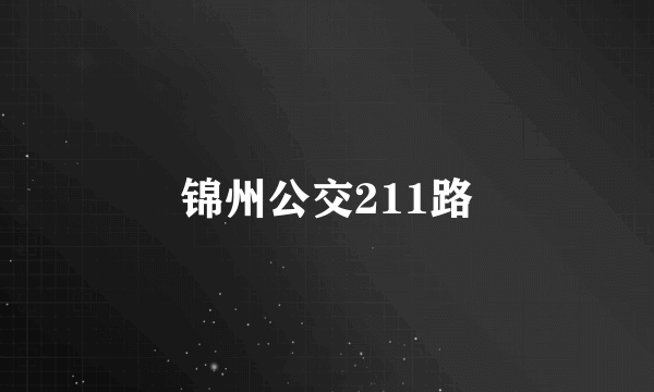 锦州公交211路