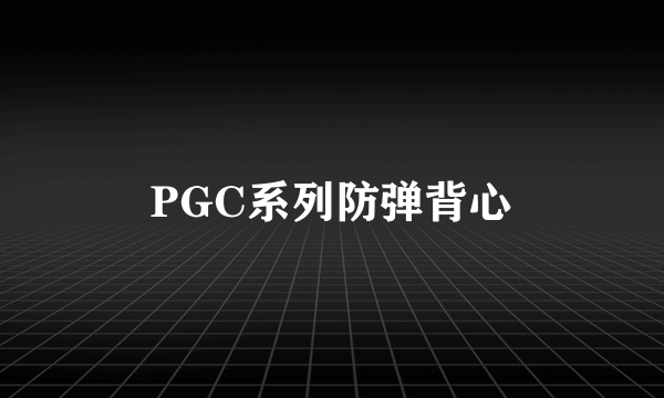 PGC系列防弹背心