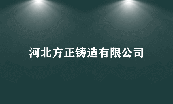 河北方正铸造有限公司