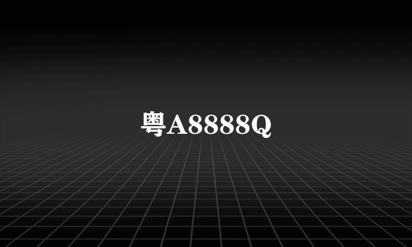 什么是粤A8888Q