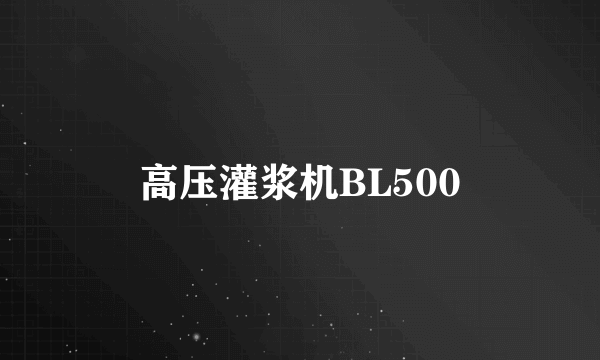 高压灌浆机BL500