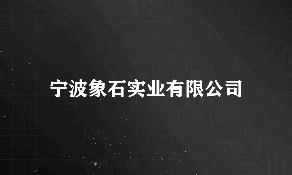 宁波象石实业有限公司