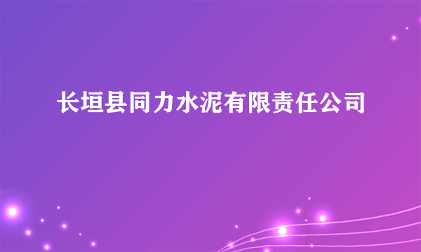 长垣县同力水泥有限责任公司