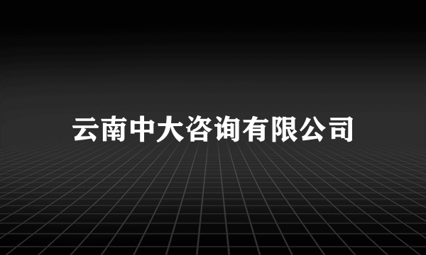 什么是云南中大咨询有限公司