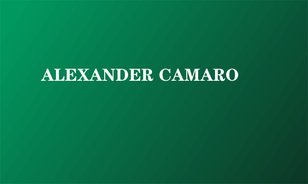 ALEXANDER CAMARO