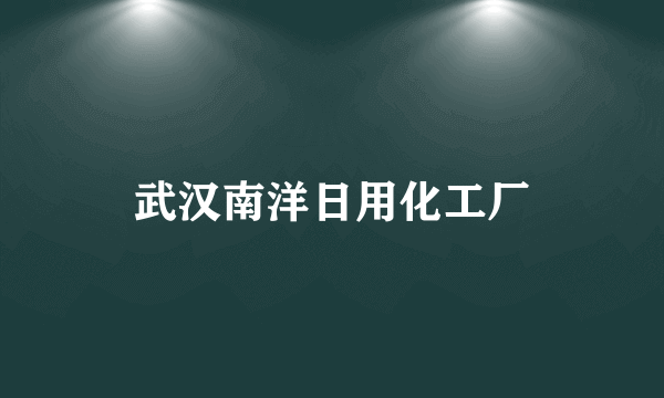 武汉南洋日用化工厂