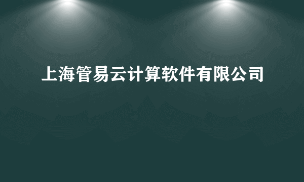 什么是上海管易云计算软件有限公司