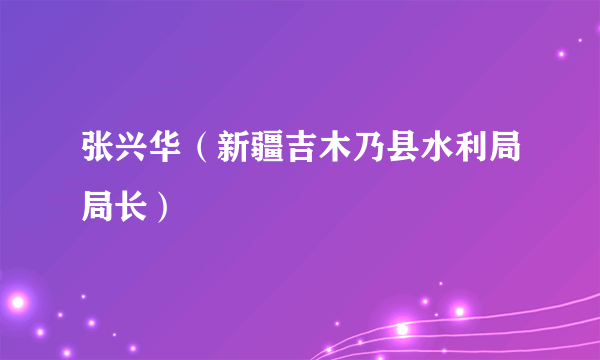 张兴华（新疆吉木乃县水利局局长）