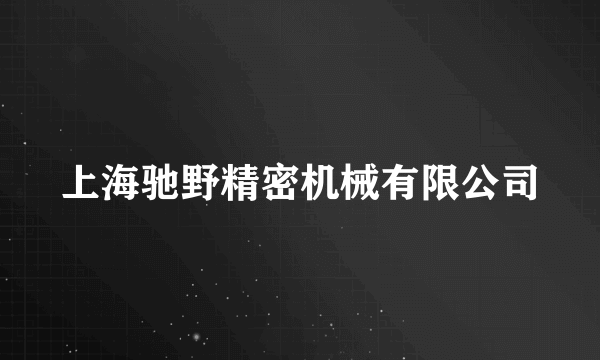 上海驰野精密机械有限公司