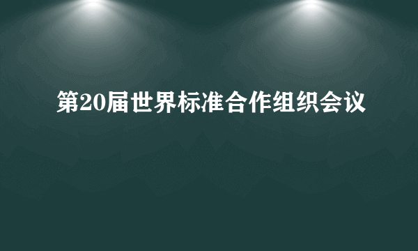 第20届世界标准合作组织会议